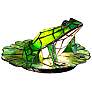 2_Dale Tiffany 5.75" Tall Frog Lily Pad Tiffany Accent Lamp