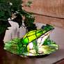 1_Dale Tiffany 5.75" Tall Frog Lily Pad Tiffany Accent Lamp