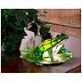 3_Dale Tiffany 5.75" Tall Frog Lily Pad Tiffany Accent Lamp more views