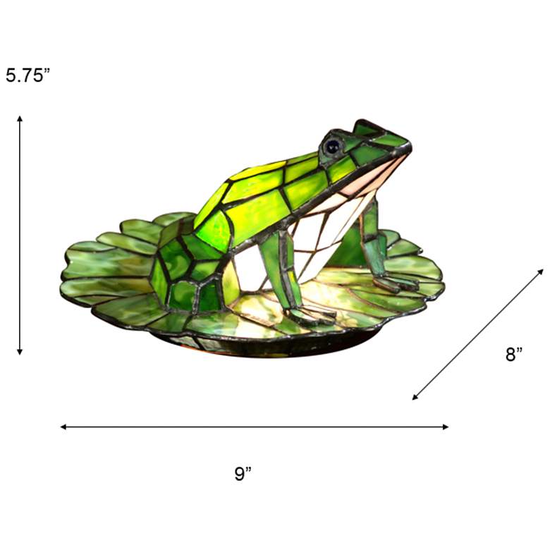 Image 4 Dale Tiffany 5.75" Tall Frog Lily Pad Tiffany Accent Lamp more views