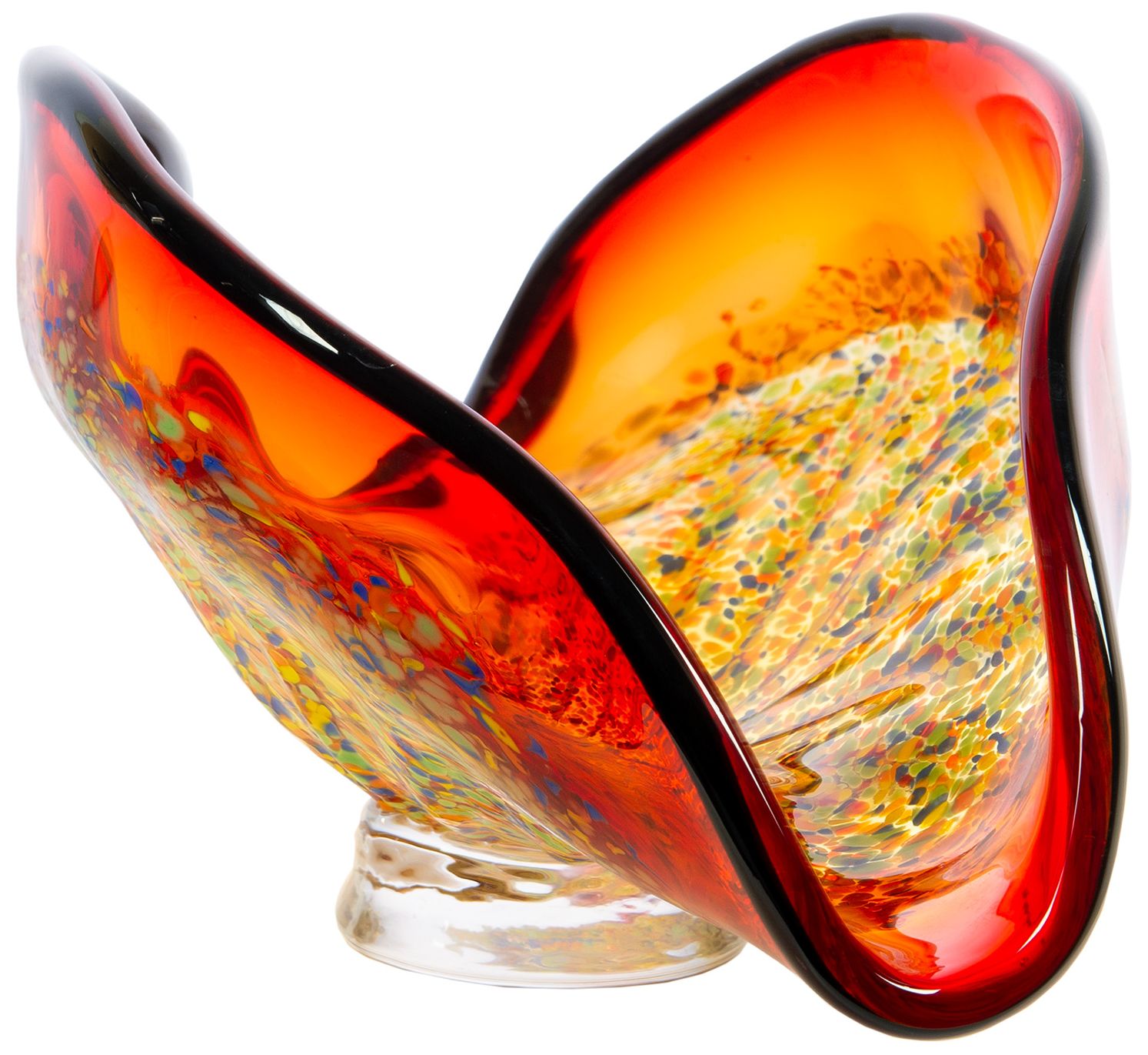 Image 5 Dale Tiffany 5.75" Tall Indiana Shell Handcrafted Art Glass Vase more views