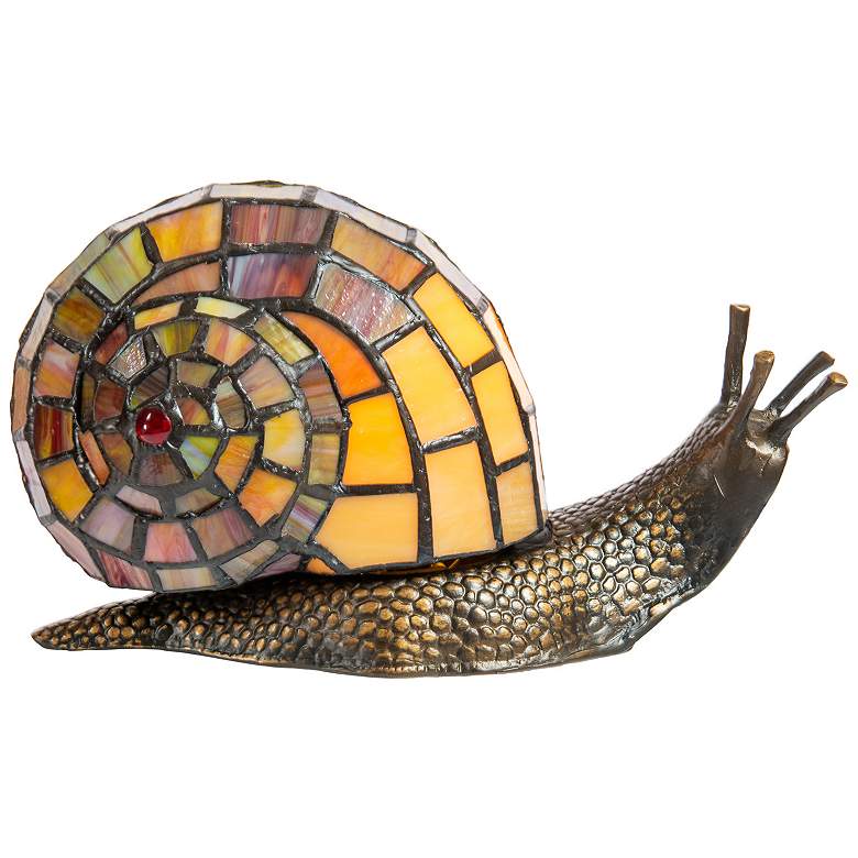 Image 2 Dale Tiffany 5.75" Tall Snail Tiffany Accent Lamp