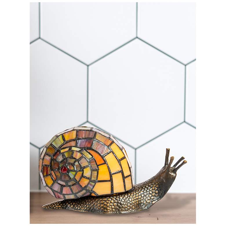 Image 3 Dale Tiffany 5.75" Tall Snail Tiffany Accent Lamp more views