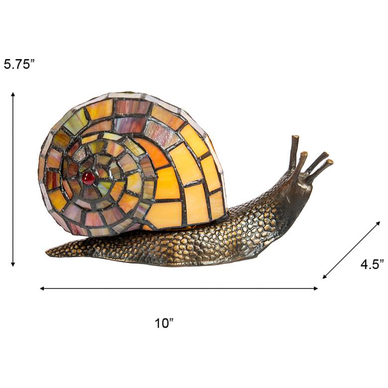 Image 4 Dale Tiffany 5.75" Tall Snail Tiffany Accent Lamp more views