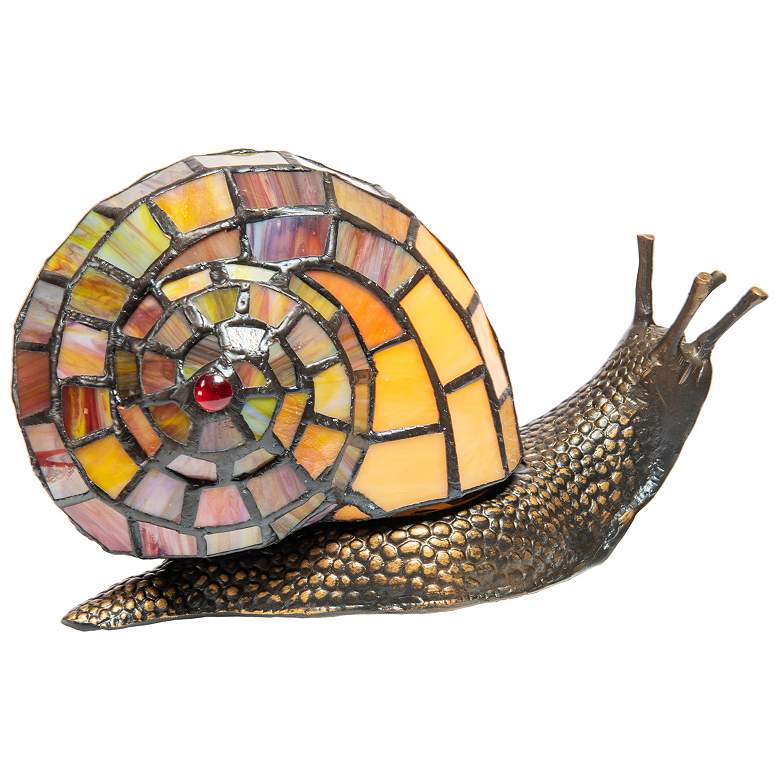 Image 5 Dale Tiffany 5.75" Tall Snail Tiffany Accent Lamp more views