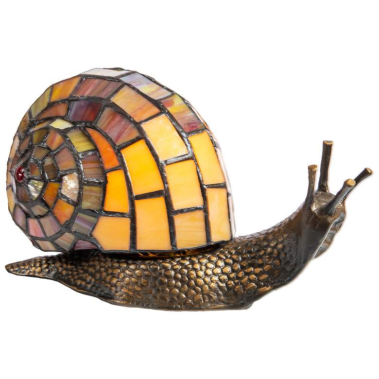 Image 6 Dale Tiffany 5.75" Tall Snail Tiffany Accent Lamp more views