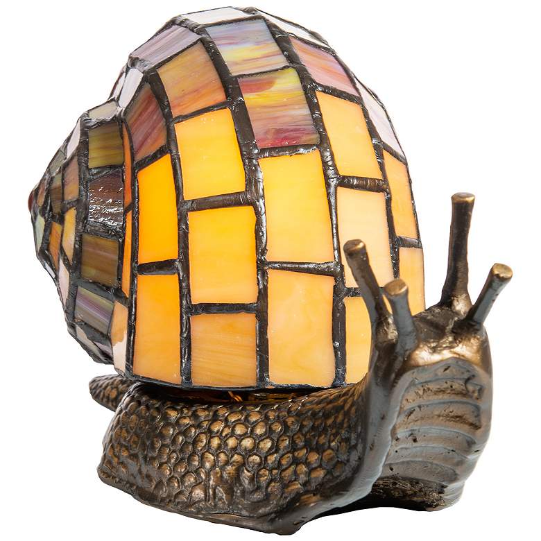 Image 7 Dale Tiffany 5.75" Tall Snail Tiffany Accent Lamp more views