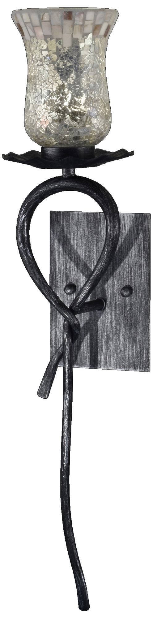 Image 2 Dale Tiffany 5.75" Wide Hunters Creek LED Mosaic Art Glass Wall Sconce