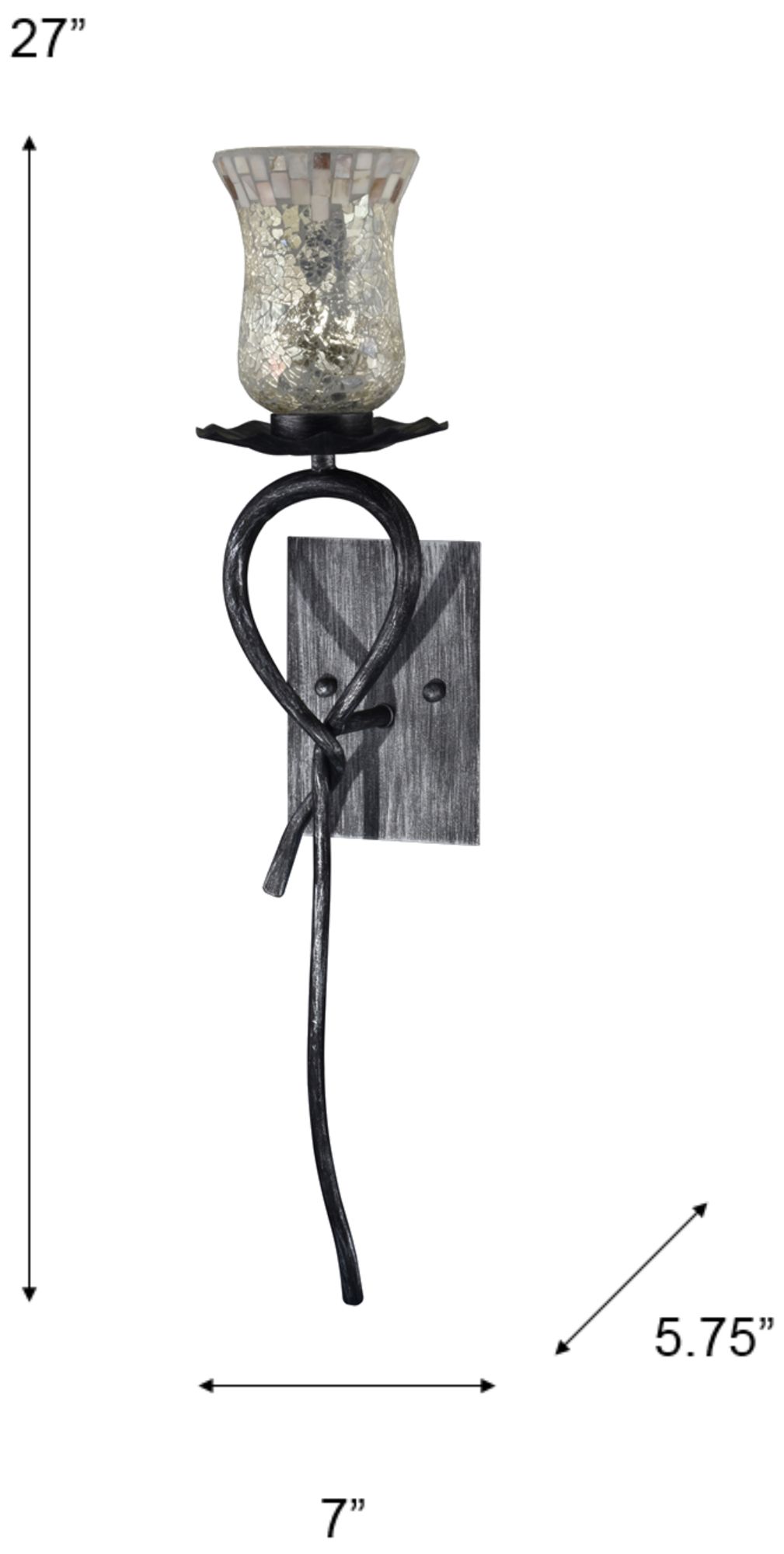 Image 3 Dale Tiffany 5.75" Wide Hunters Creek LED Mosaic Art Glass Wall Sconce more views