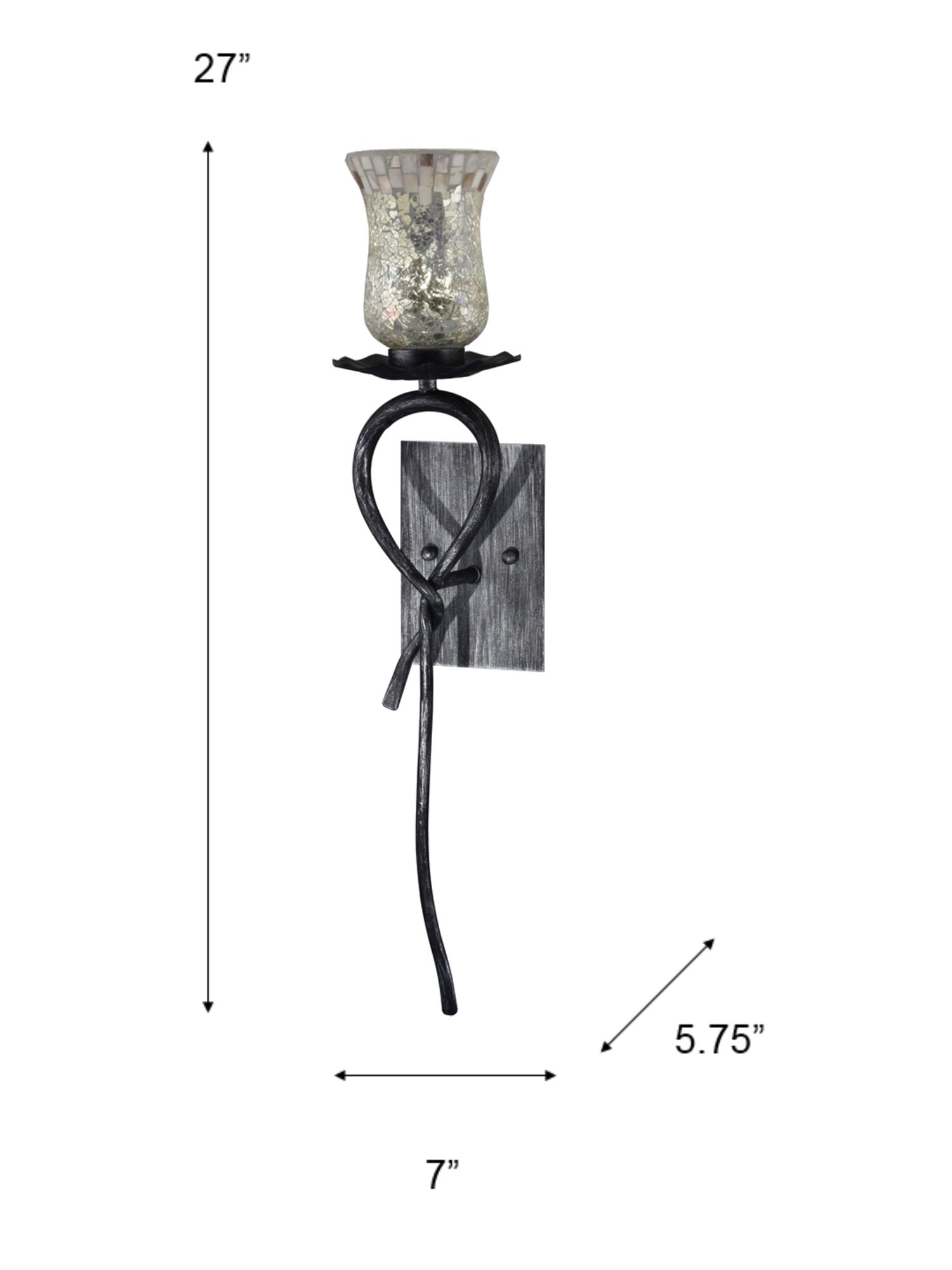 Image 4 Dale Tiffany 5.75" Wide Hunters Creek LED Mosaic Art Glass Wall Sconce more views