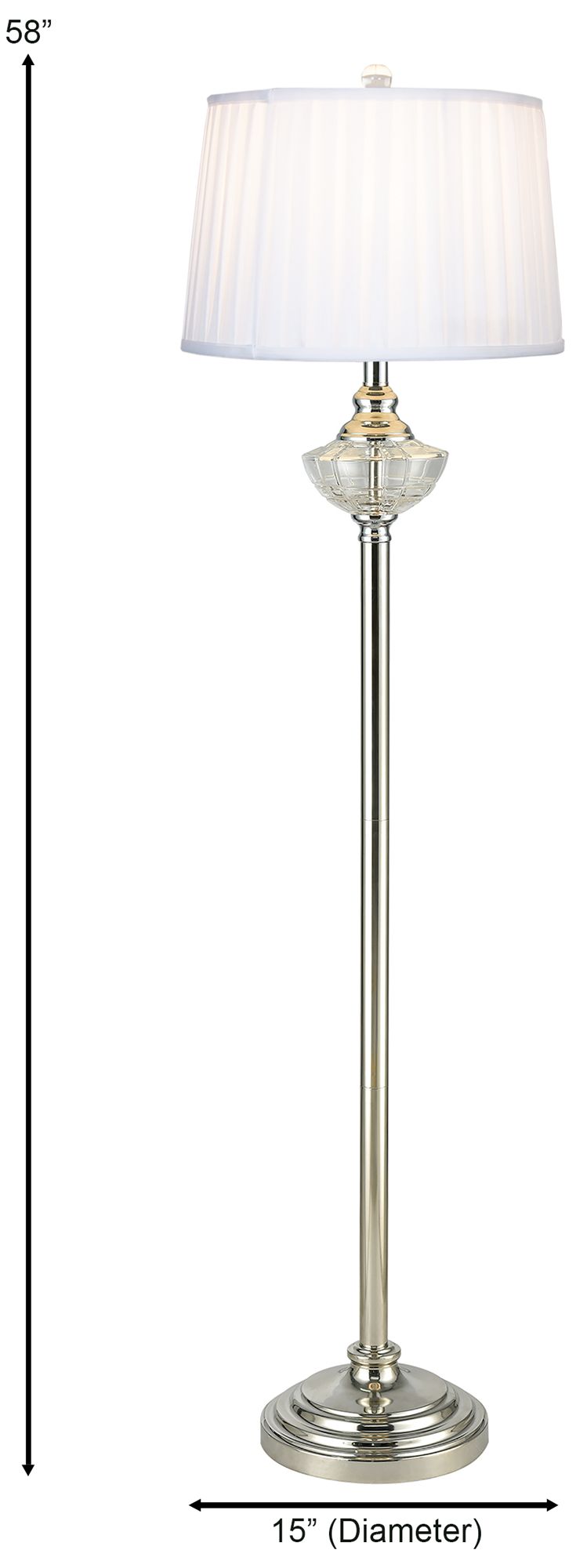 Image 4 Dale Tiffany 58" Tall Leyla 24% Lead Crystal Floor Lamp more views