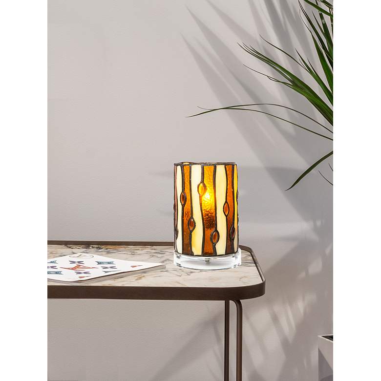 Image 3 Dale Tiffany 6.25" Tall Diamond Hill Tiffany Accent Lamp more views