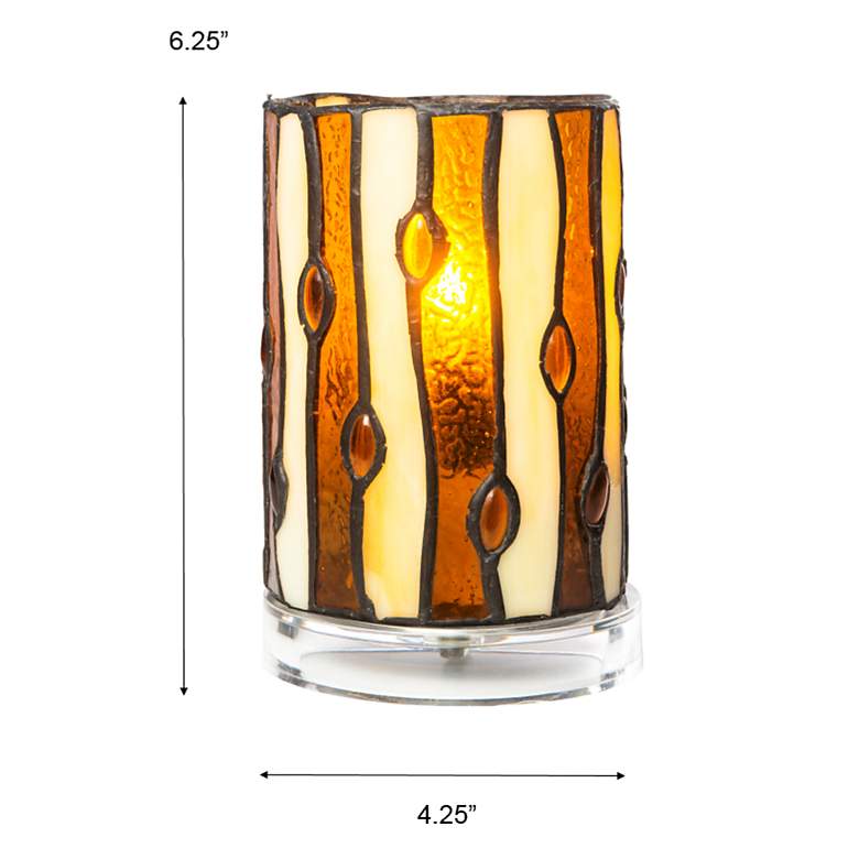 Image 4 Dale Tiffany 6.25" Tall Diamond Hill Tiffany Accent Lamp more views
