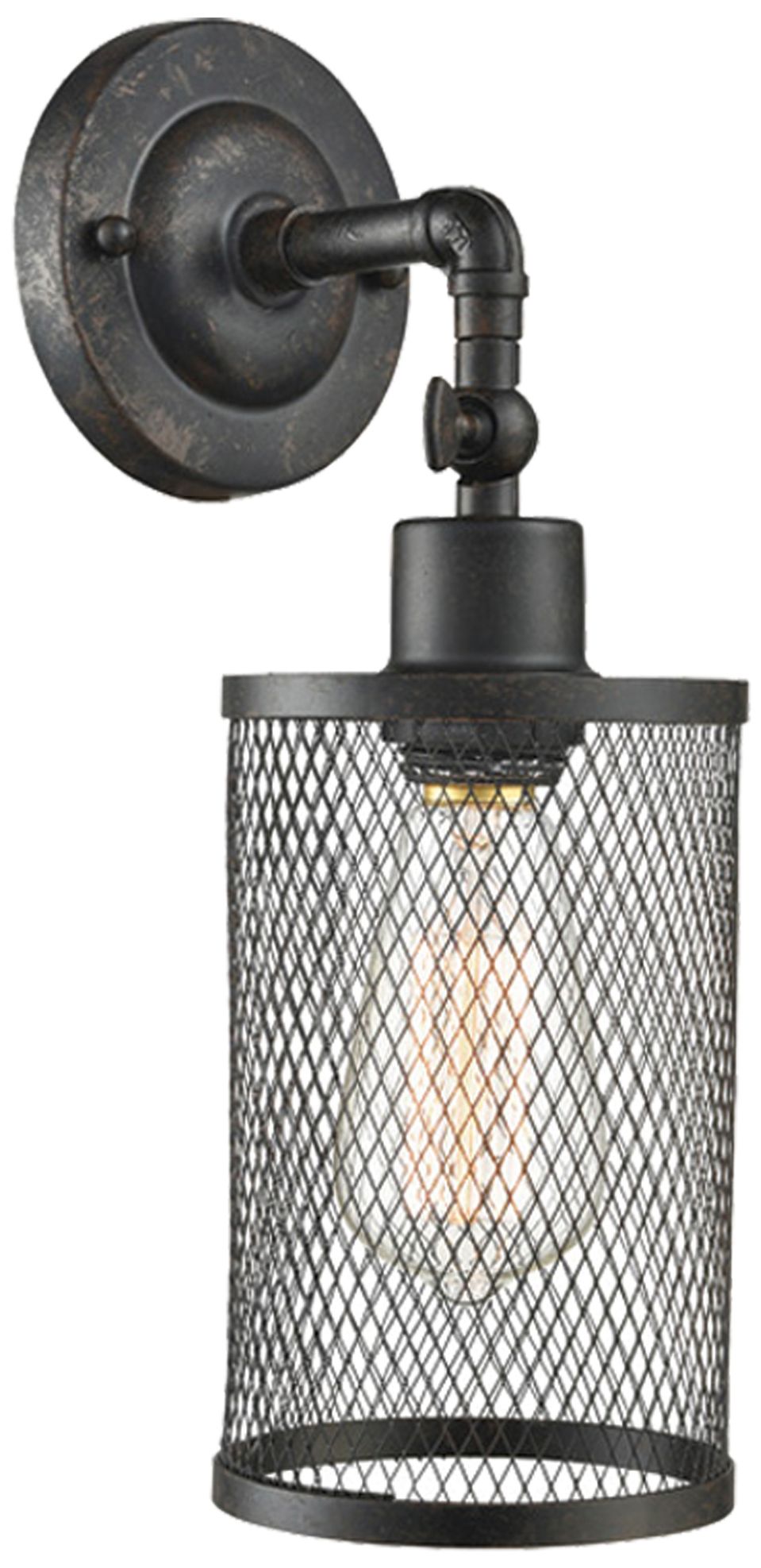 Thumbnail2 of Dale Tiffany 6.25" Wide Vintage Industrial Garth Mesh Wall Sconce