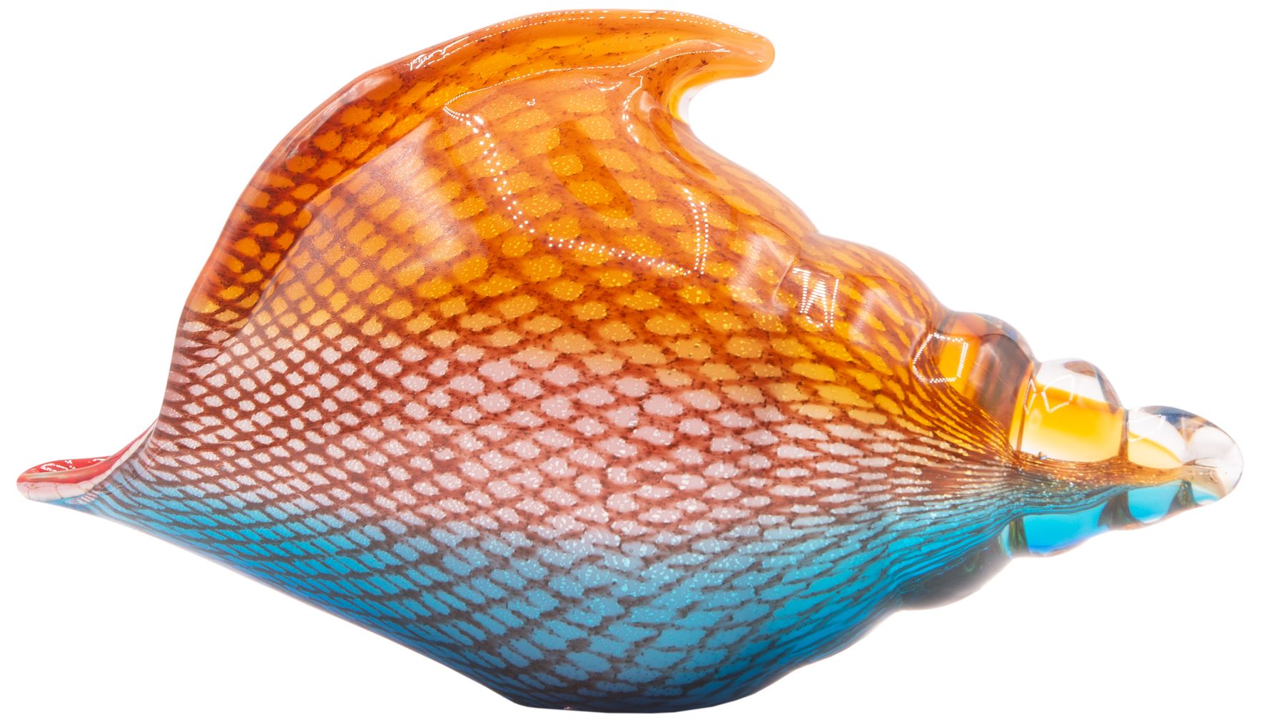 Image 5 Dale Tiffany 6.25" Tall Oceanside Seashell Handcrafted Art Glass Figurine more views