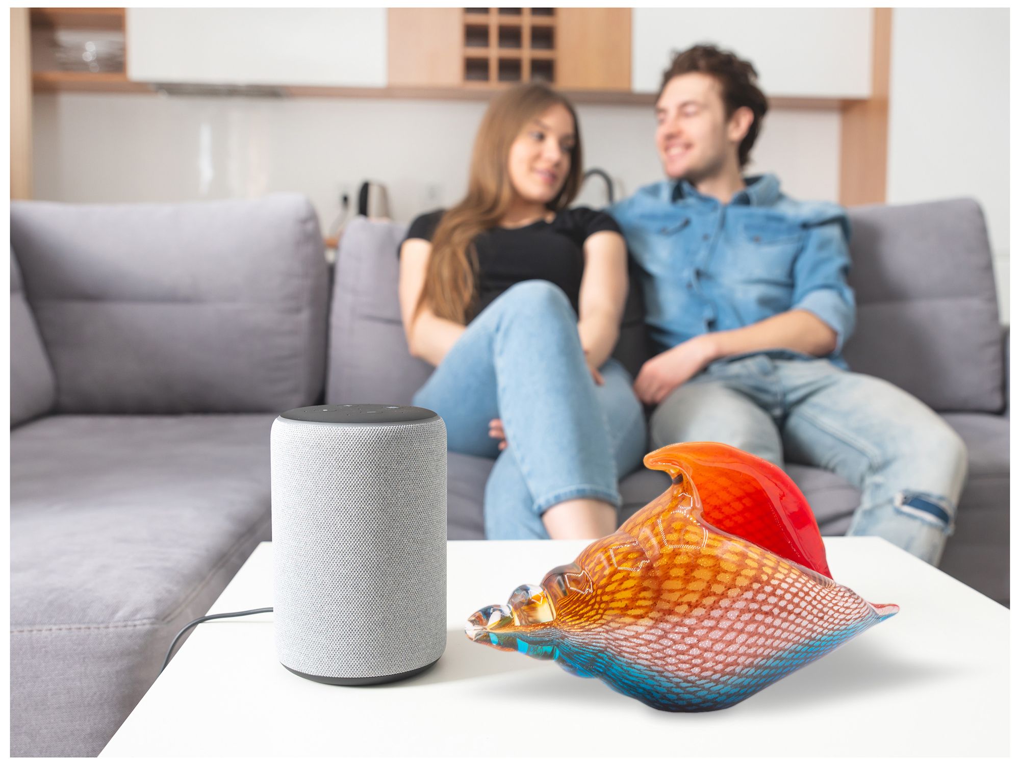 Image 7 Dale Tiffany 6.25" Tall Oceanside Seashell Handcrafted Art Glass Figurine more views