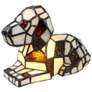 1_Dale Tiffany 6.25" Tall Spotted Dog Tiffany Accent Lamp