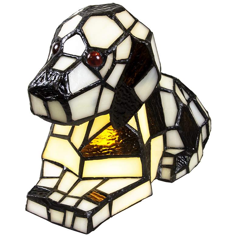 Image 2 Dale Tiffany 6.25" Tall Spotted Dog Tiffany Accent Lamp more views