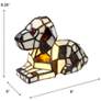 3_Dale Tiffany 6.25" Tall Spotted Dog Tiffany Accent Lamp more views