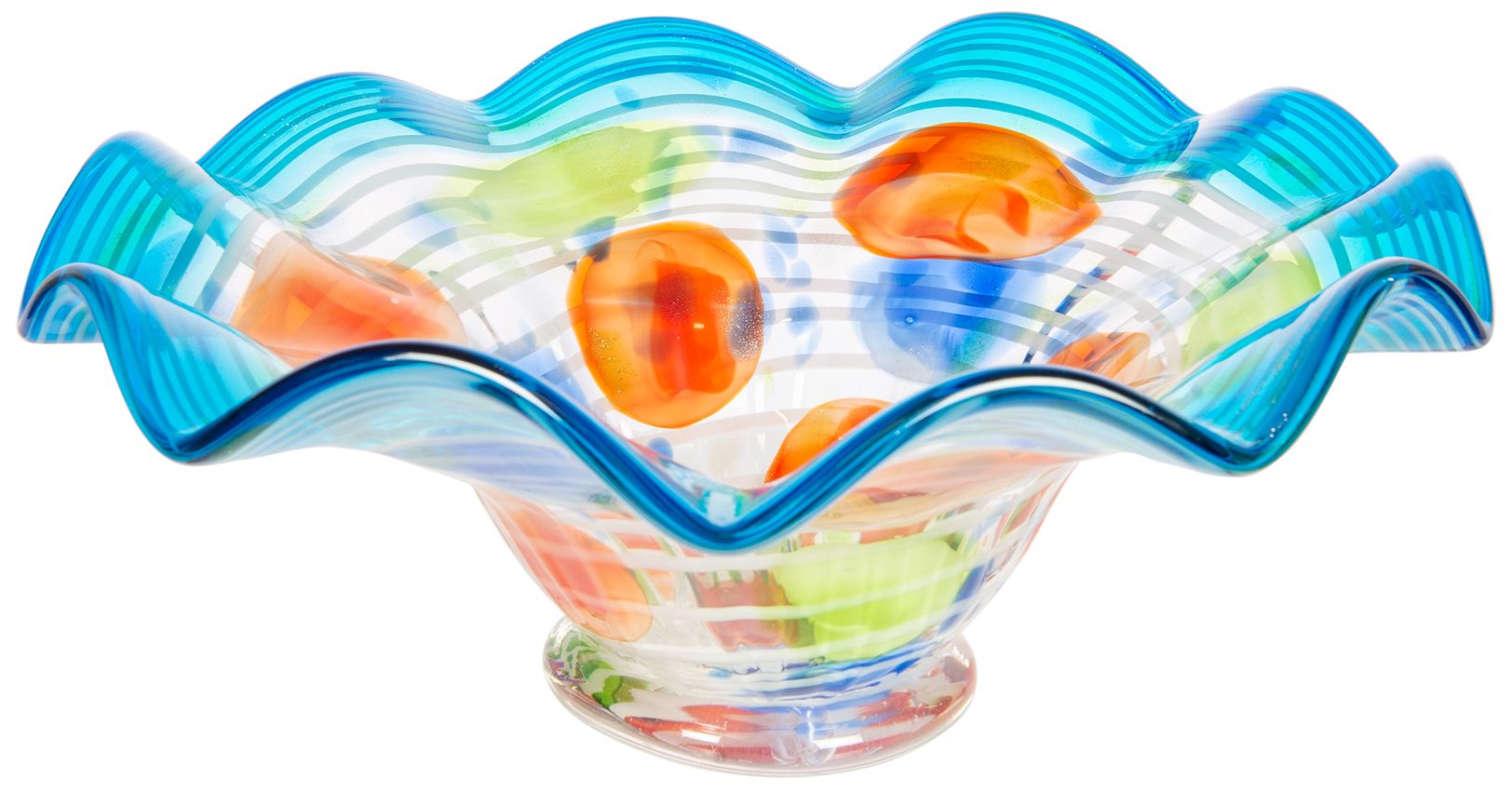 Image 4 Dale Tiffany 6.25" Tall Villa Newport Hand Blown Art Glass Bowl more views