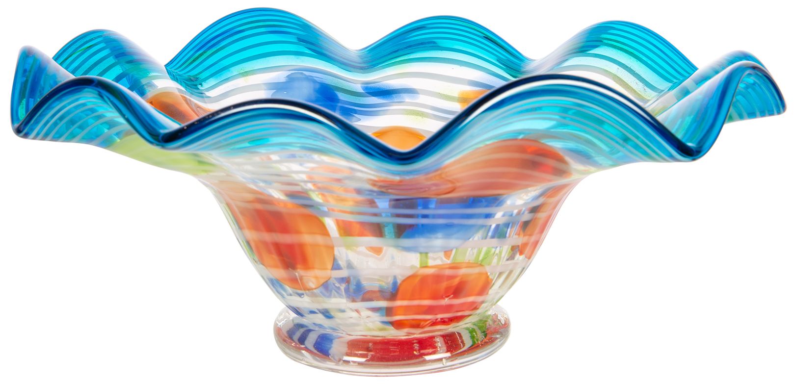 Image 5 Dale Tiffany 6.25" Tall Villa Newport Hand Blown Art Glass Bowl more views
