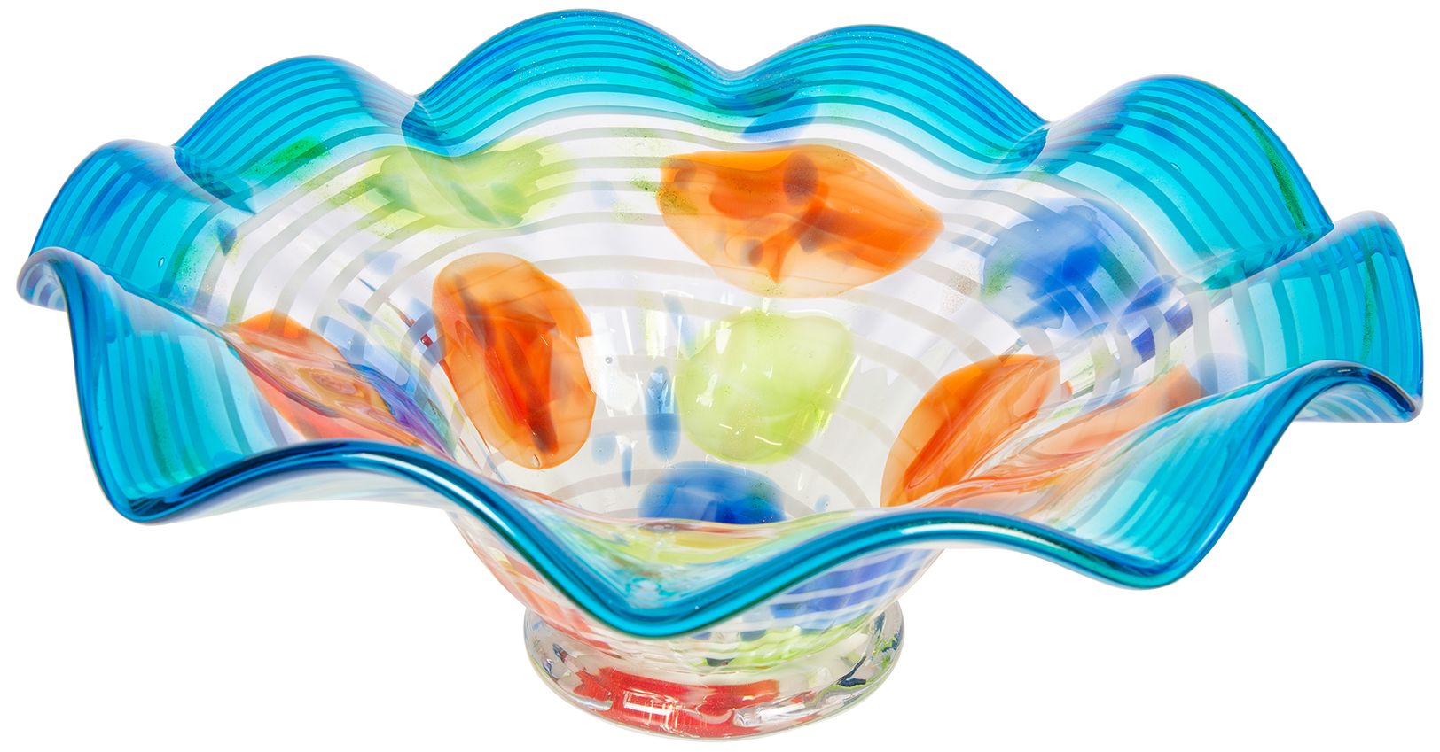 Image 6 Dale Tiffany 6.25" Tall Villa Newport Hand Blown Art Glass Bowl more views