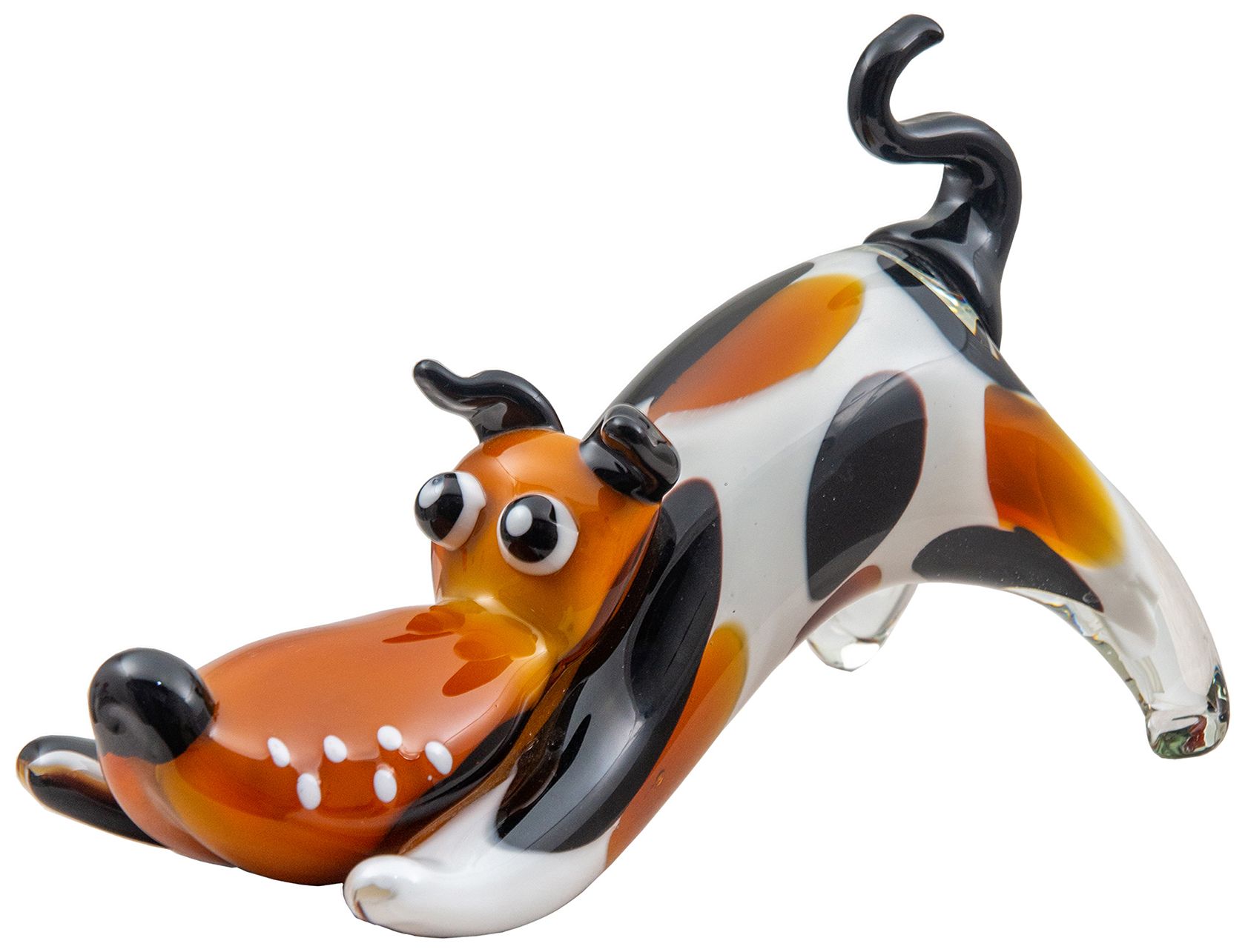 Image 2 Dale Tiffany 6.25" Tall Zainy Dog Handcrafted Art Glass Figurine