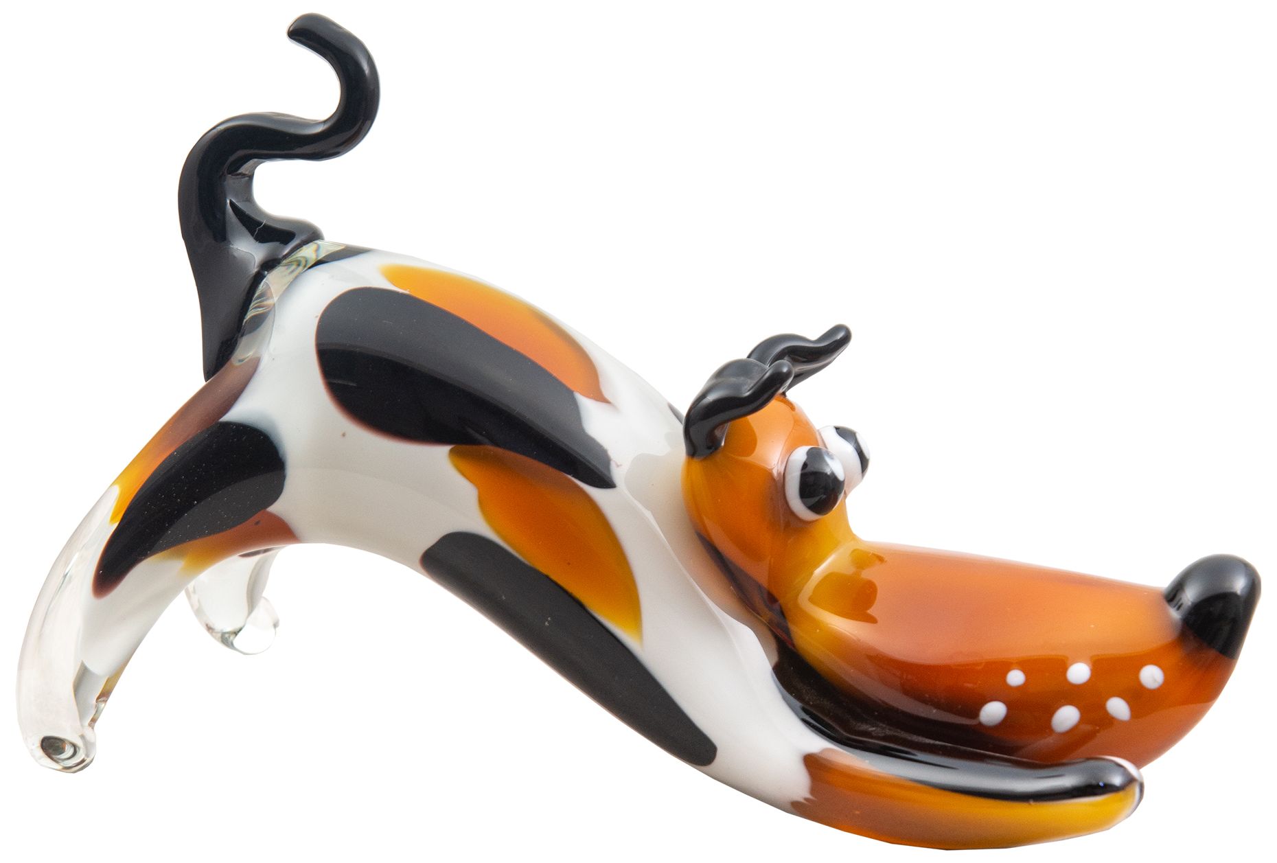 Image 4 Dale Tiffany 6.25" Tall Zainy Dog Handcrafted Art Glass Figurine more views