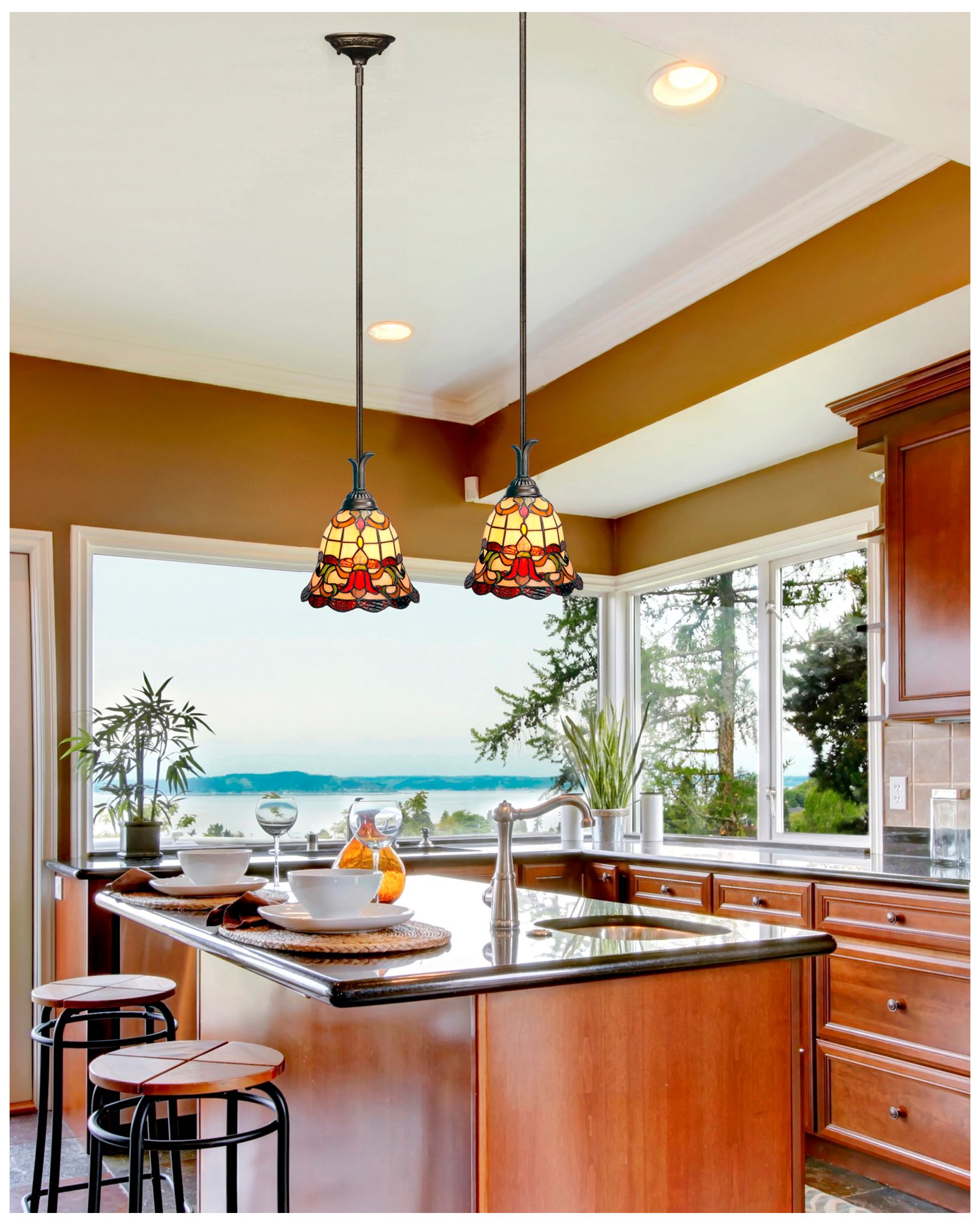 Image 2 Dale Tiffany 6.5" Wide Freeport Tiffany Mini Pendant more views