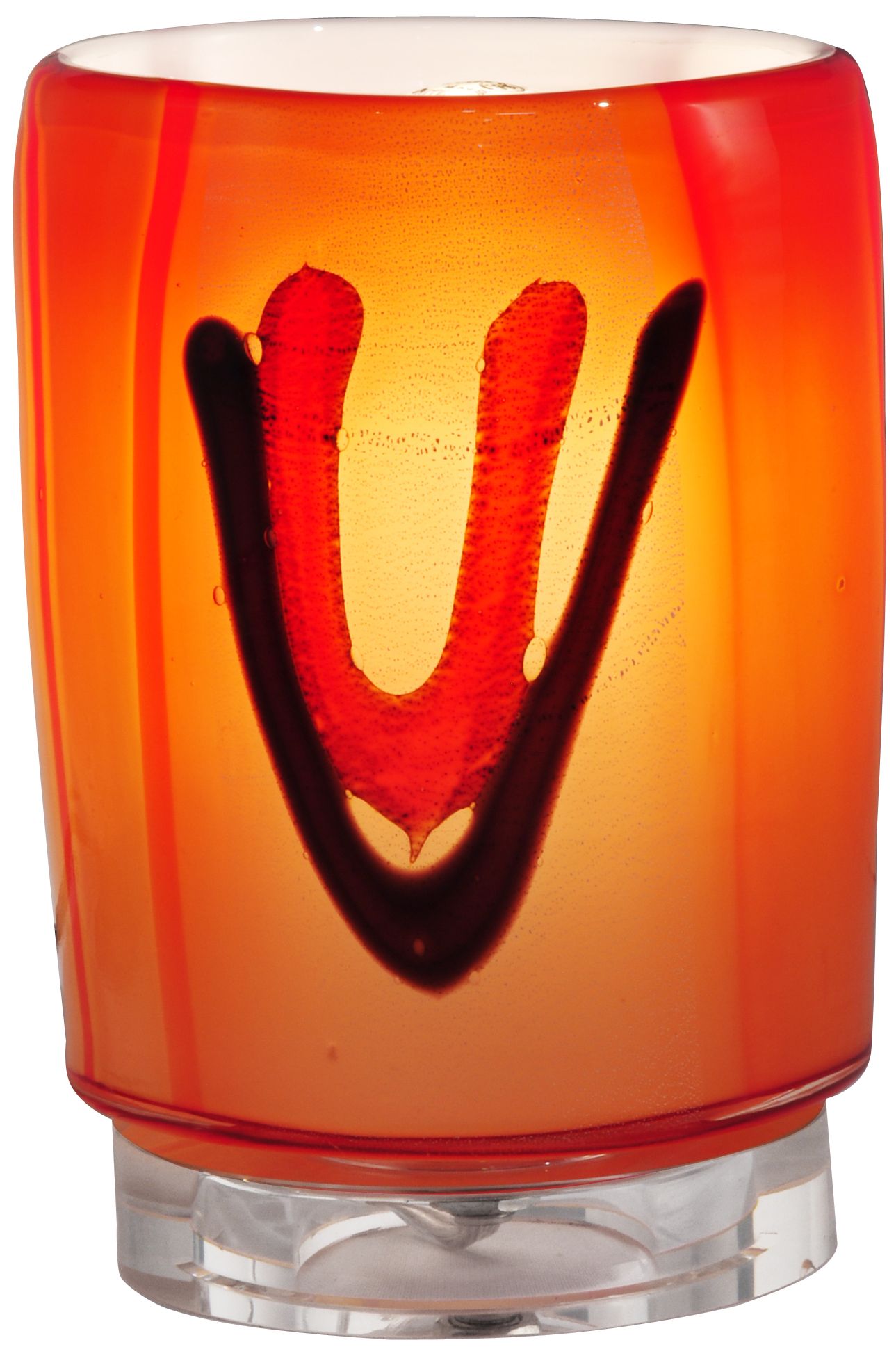 Image 2 Dale Tiffany 6.75" Tall Vicossia Hand Blown Art Glass Accent Lamp