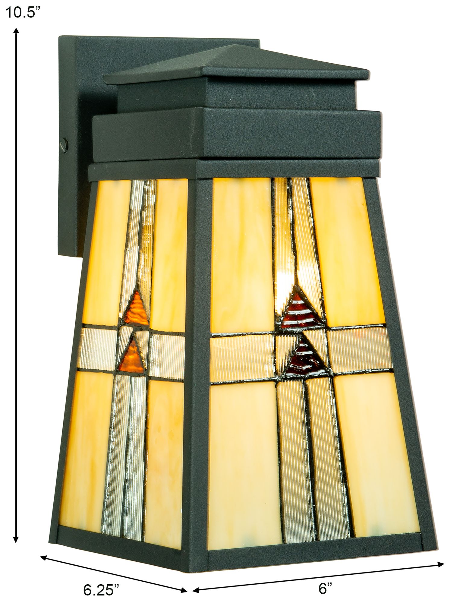 Image 3 Dale Tiffany 6" Wide Barkley Mission Tiffany Wall Sconce more views