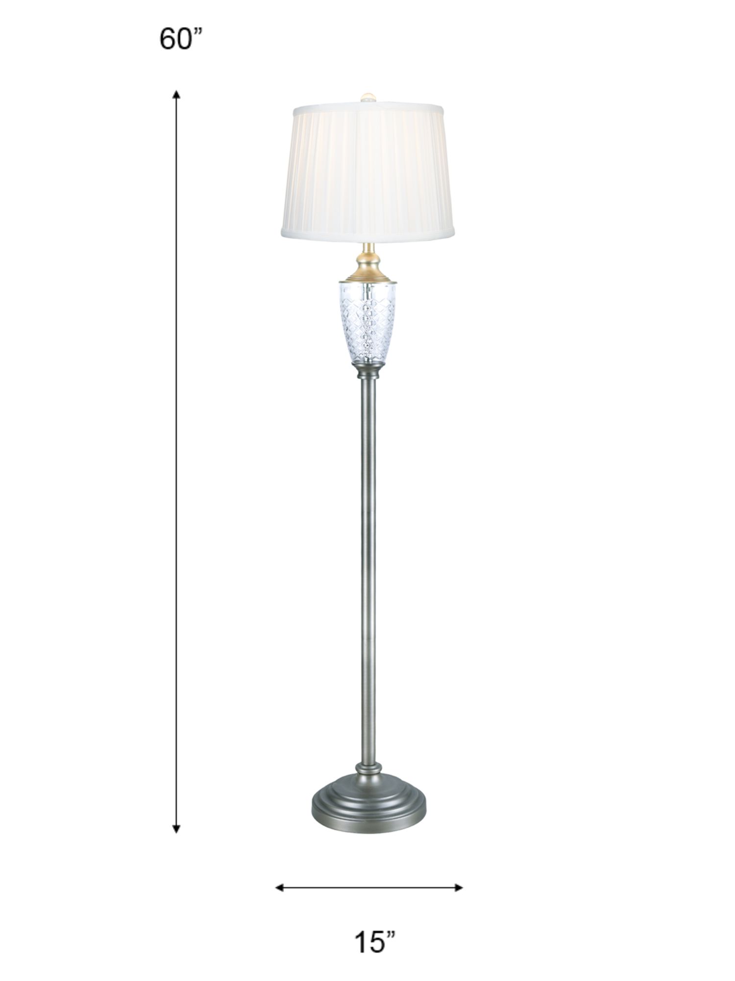 Image 4 Dale Tiffany 60" Tall Castle Mountains 24% Lead Crystal Floor Lamp more views