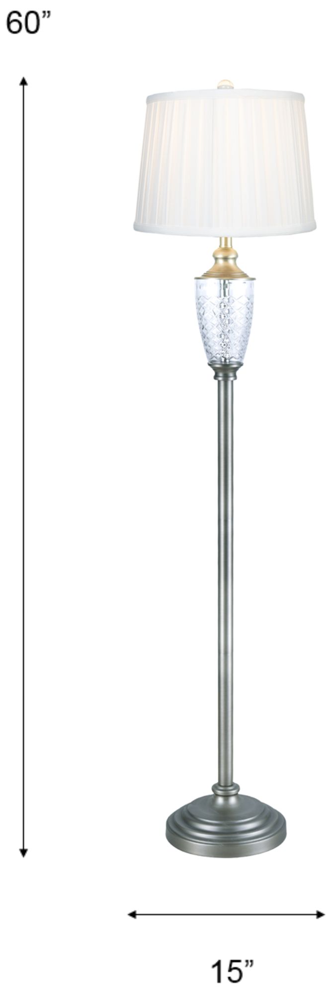Image 4 Dale Tiffany 60" Tall Castle Mountains 24% Lead Crystal Floor Lamp more views