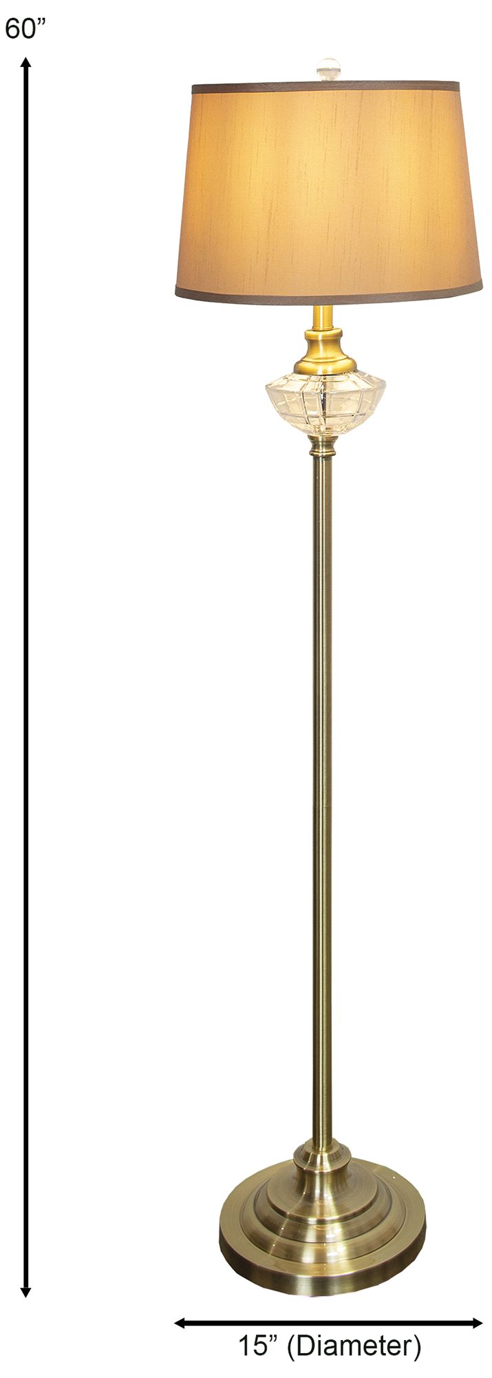 Image 4 Dale Tiffany 60" Tall Kayla Crystal Floor Lamp more views