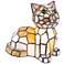 Dale Tiffany 7.5" Tall Tiger Cat Tiffany Accent Lamp