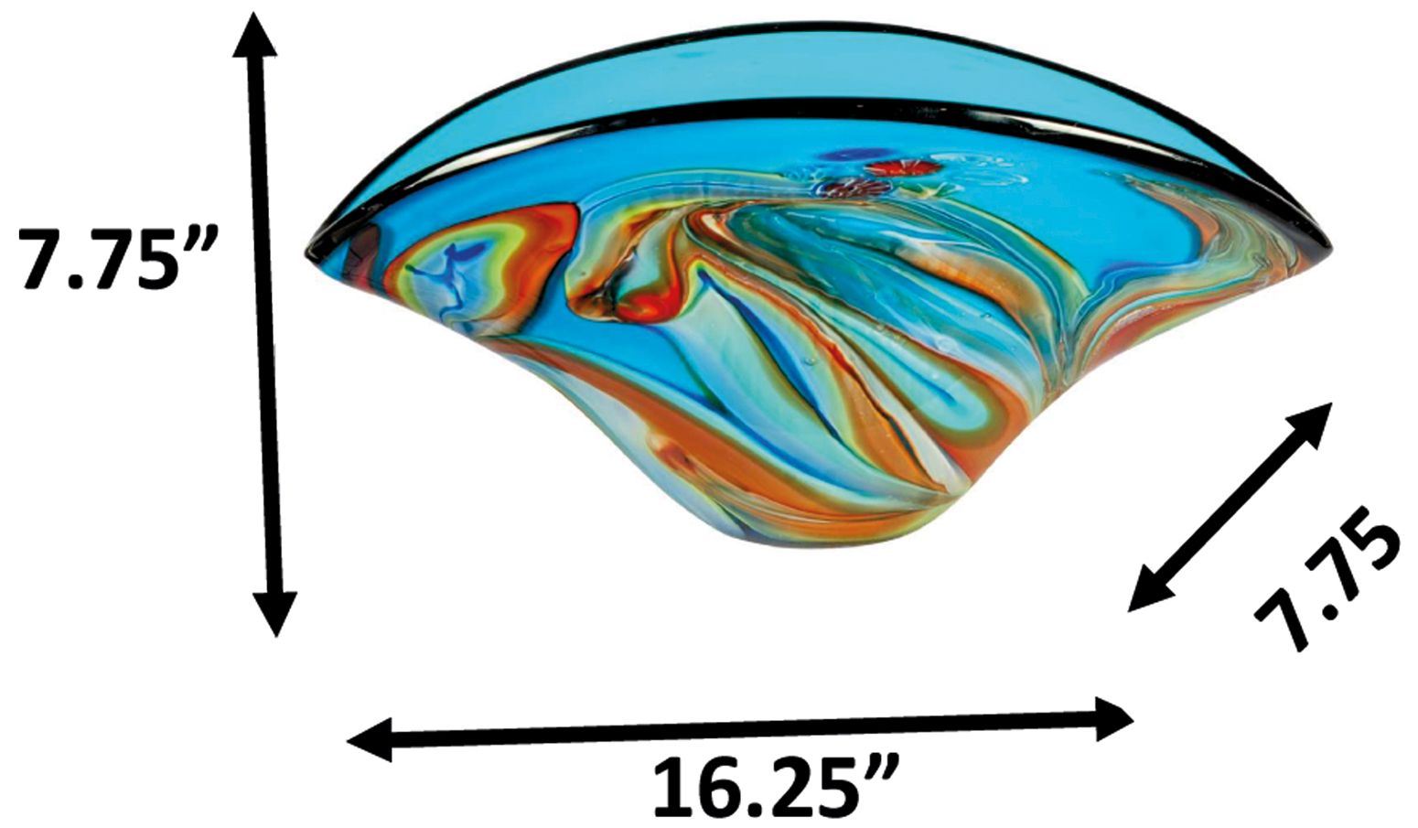 Image 3 Dale Tiffany 7.75" Tall Bellezza Hand Blown Art Glass Vase more views
