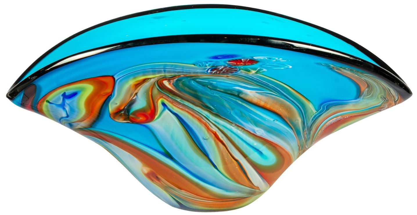 Image 4 Dale Tiffany 7.75" Tall Bellezza Hand Blown Art Glass Vase more views