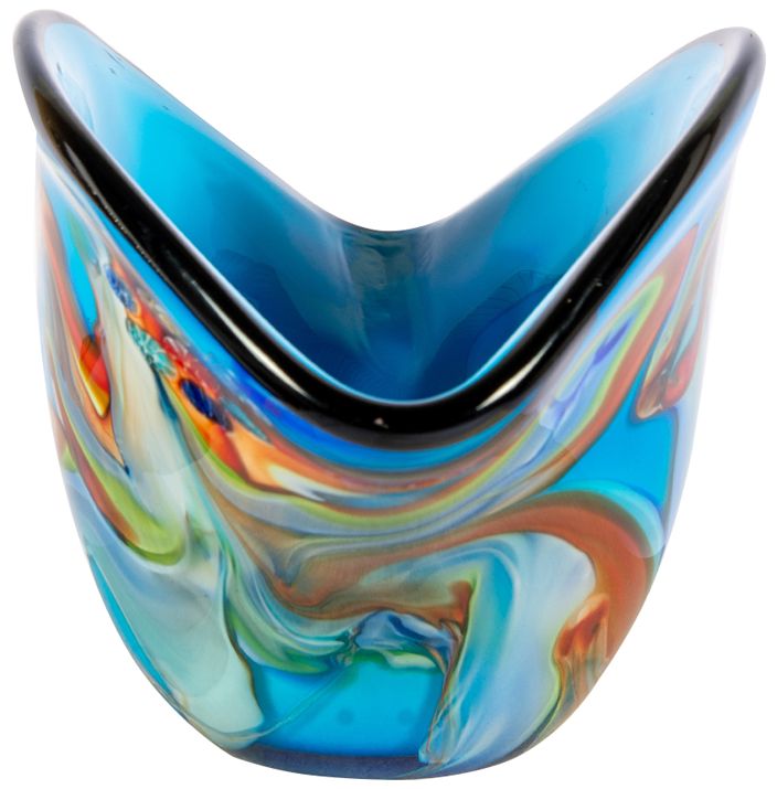 Image 6 Dale Tiffany 7.75" Tall Bellezza Hand Blown Art Glass Vase more views
