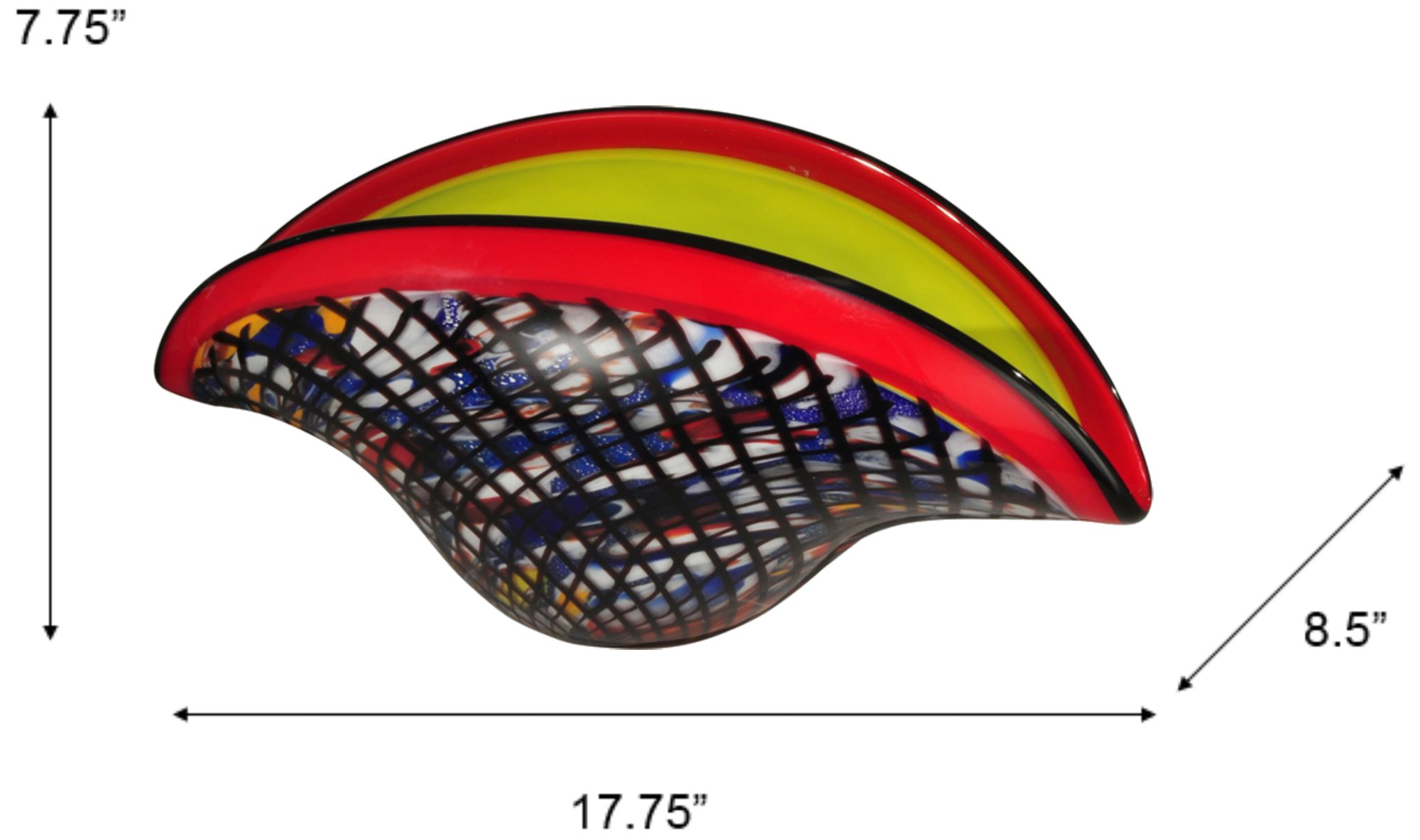 Image 3 Dale Tiffany 7.75" Tall Fasoni Hand Blown Art Glass Vase more views