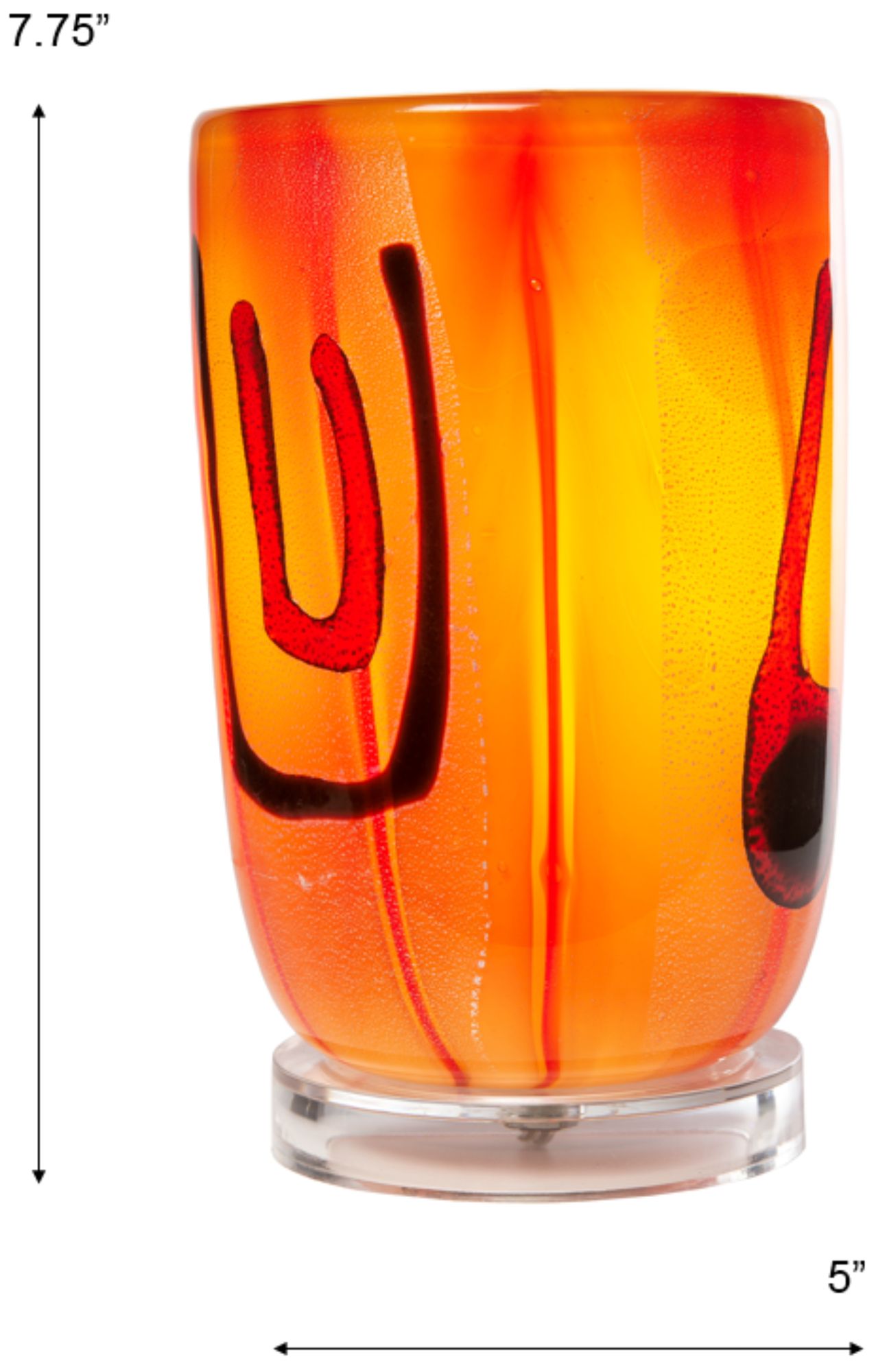 Image 3 Dale Tiffany 7.75" Tall Viscossia Hand Blown Art Glass Accent Lamp more views