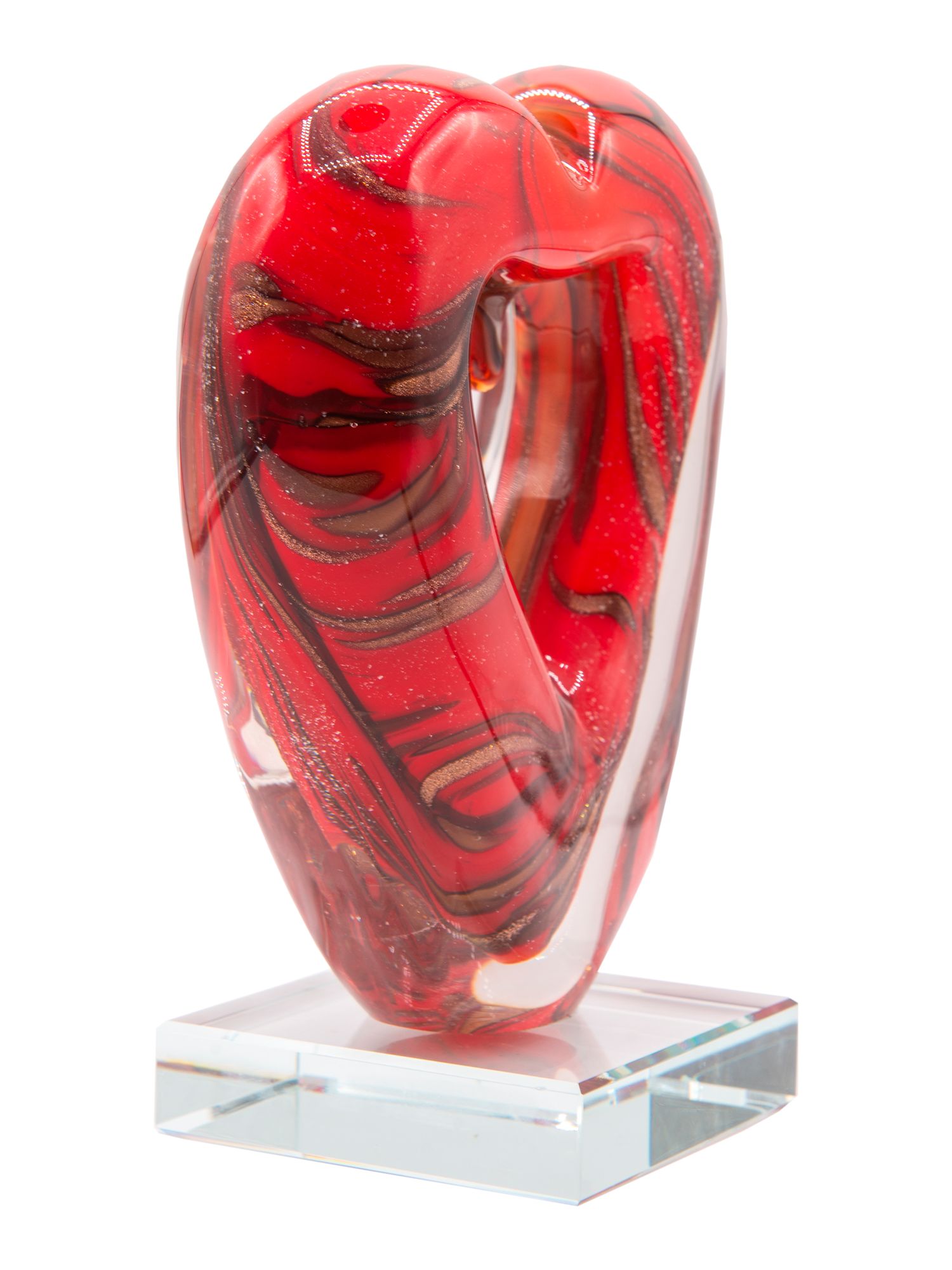 Image 4 Dale Tiffany 7" Tall Rossa Heart Handcrafted Art Glass Figurine more views