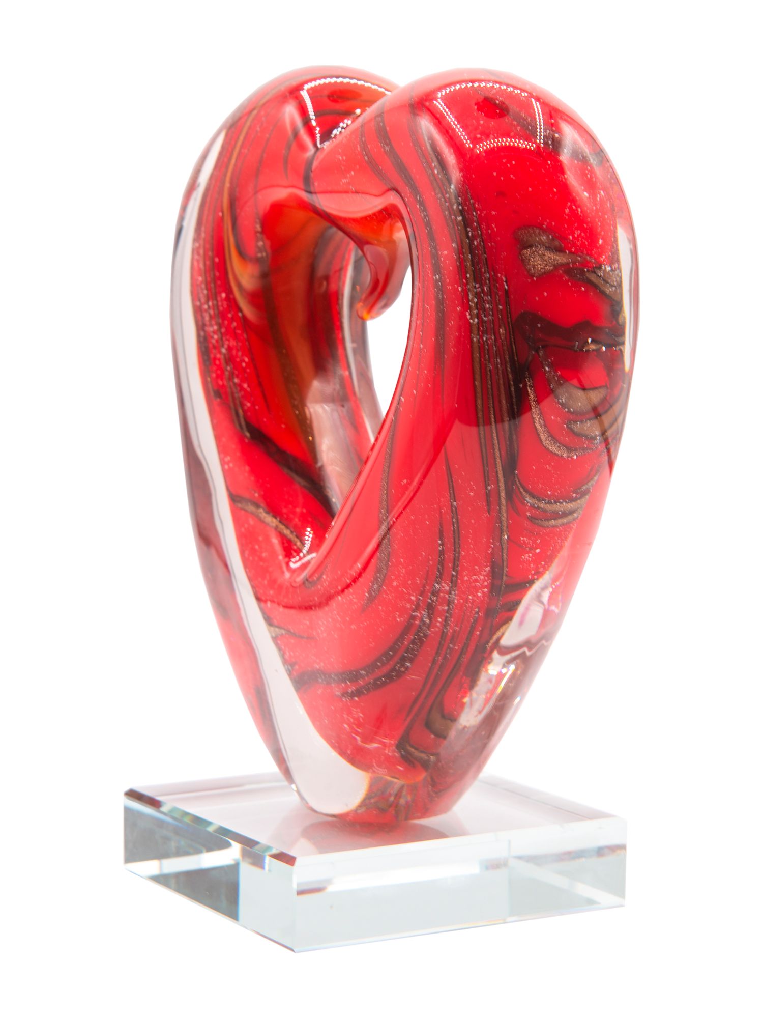 Image 5 Dale Tiffany 7" Tall Rossa Heart Handcrafted Art Glass Figurine more views