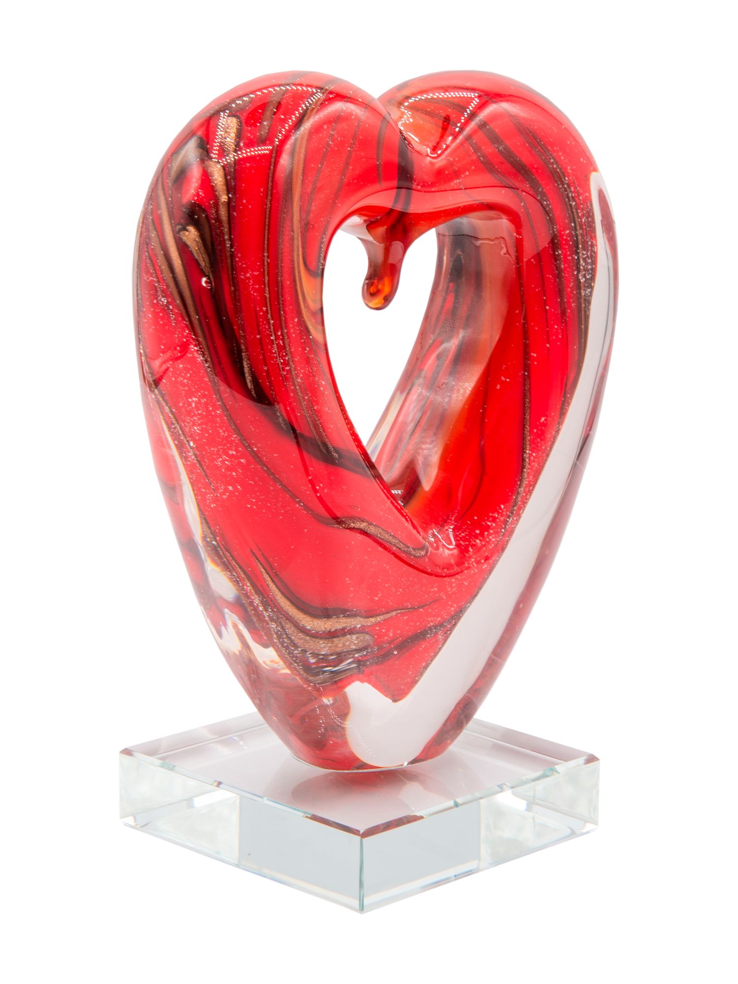 Image 6 Dale Tiffany 7" Tall Rossa Heart Handcrafted Art Glass Figurine more views