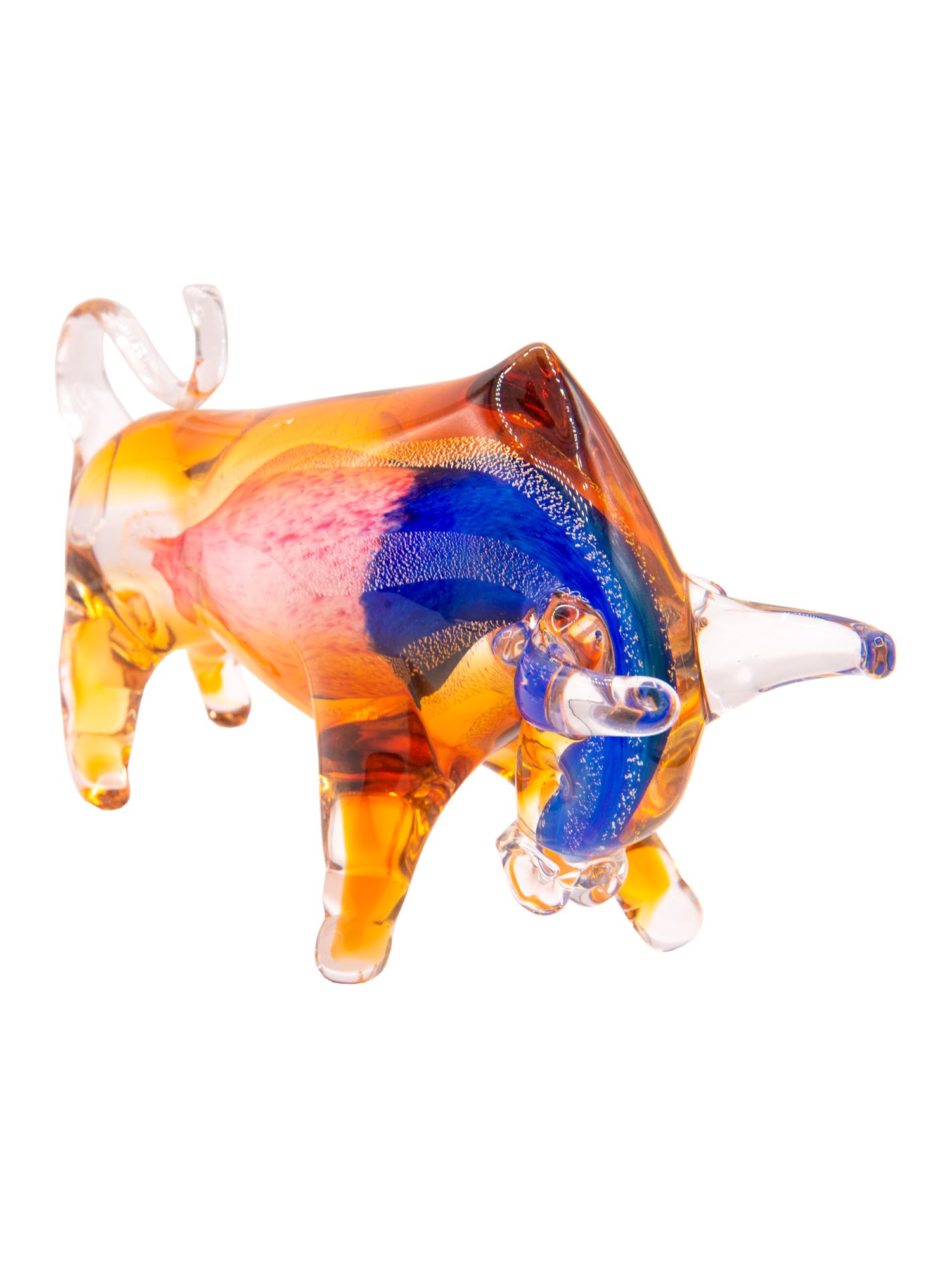 Image 4 Dale Tiffany 7" Tall Rave Bull Handcrafted Art Glass Figurine more views