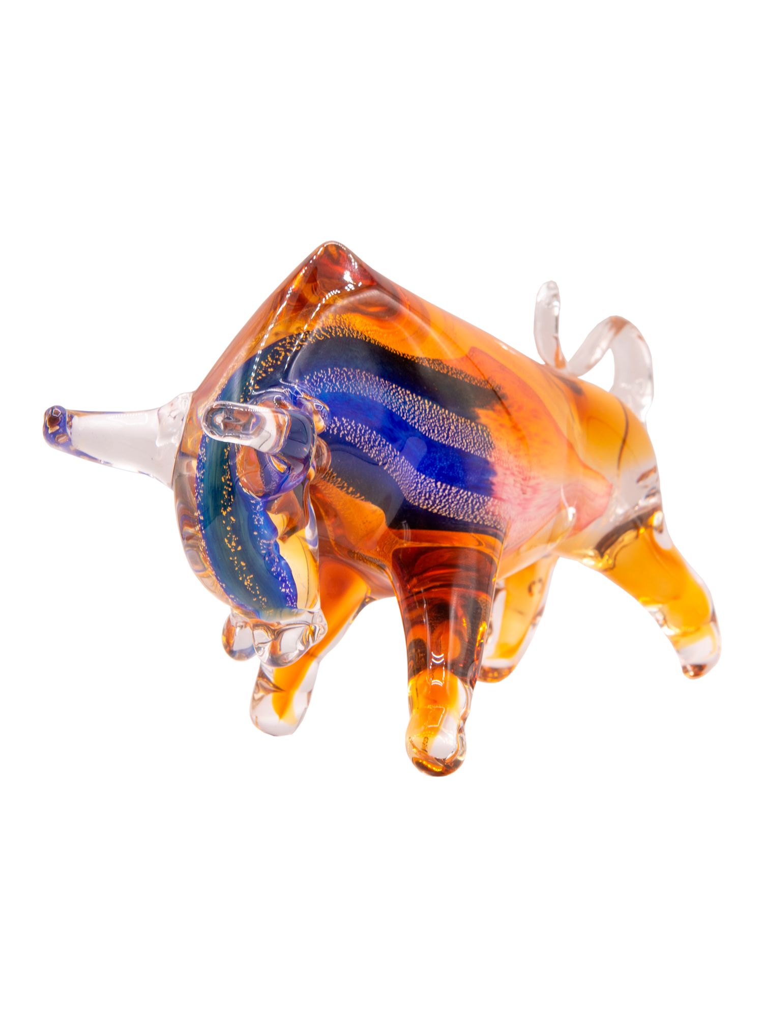 Image 5 Dale Tiffany 7" Tall Rave Bull Handcrafted Art Glass Figurine more views