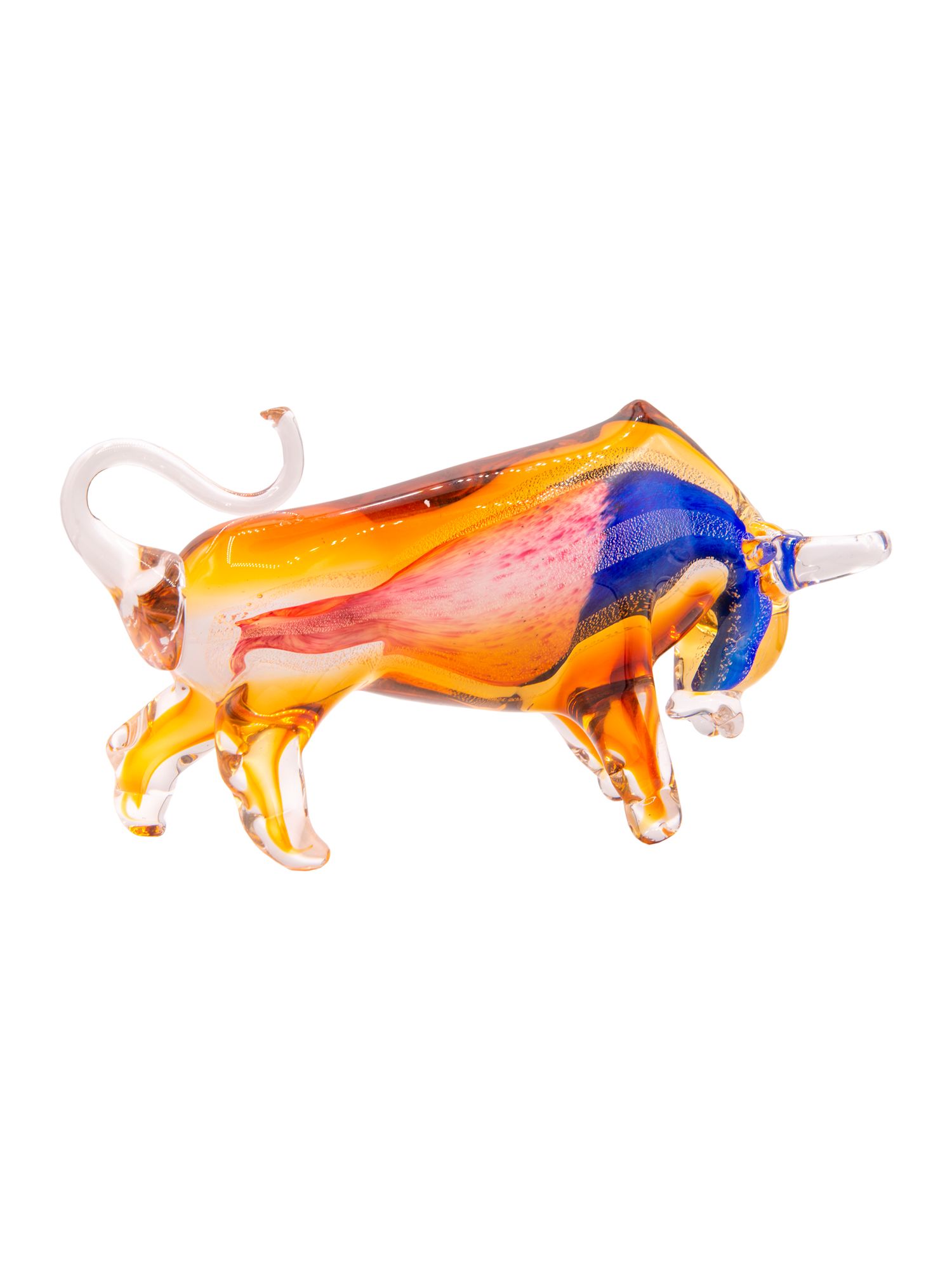 Image 6 Dale Tiffany 7" Tall Rave Bull Handcrafted Art Glass Figurine more views