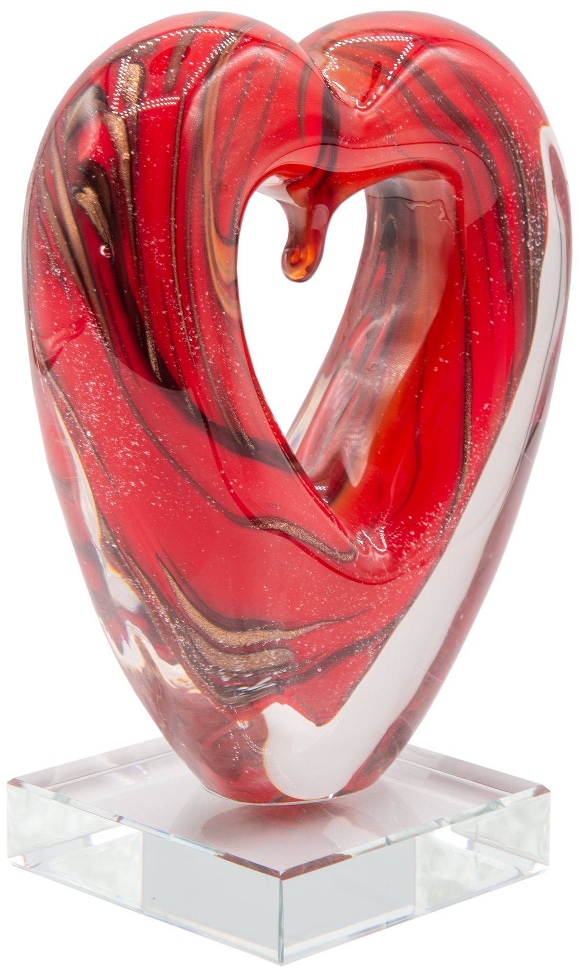 Image 6 Dale Tiffany 7" Tall Rossa Heart Handcrafted Art Glass Figurine more views