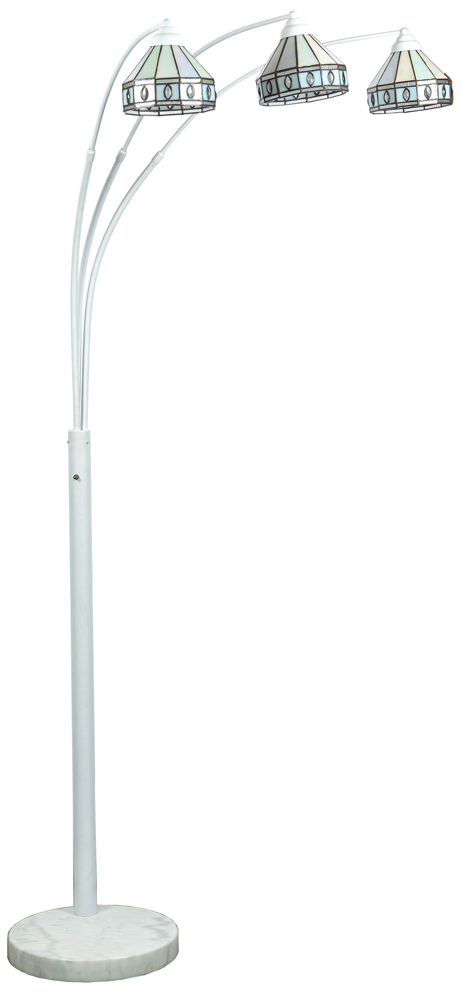 Image 5 Dale Tiffany 79" Tall Sarajevo Arc 3-Light Tiffany Floor Lamp more views