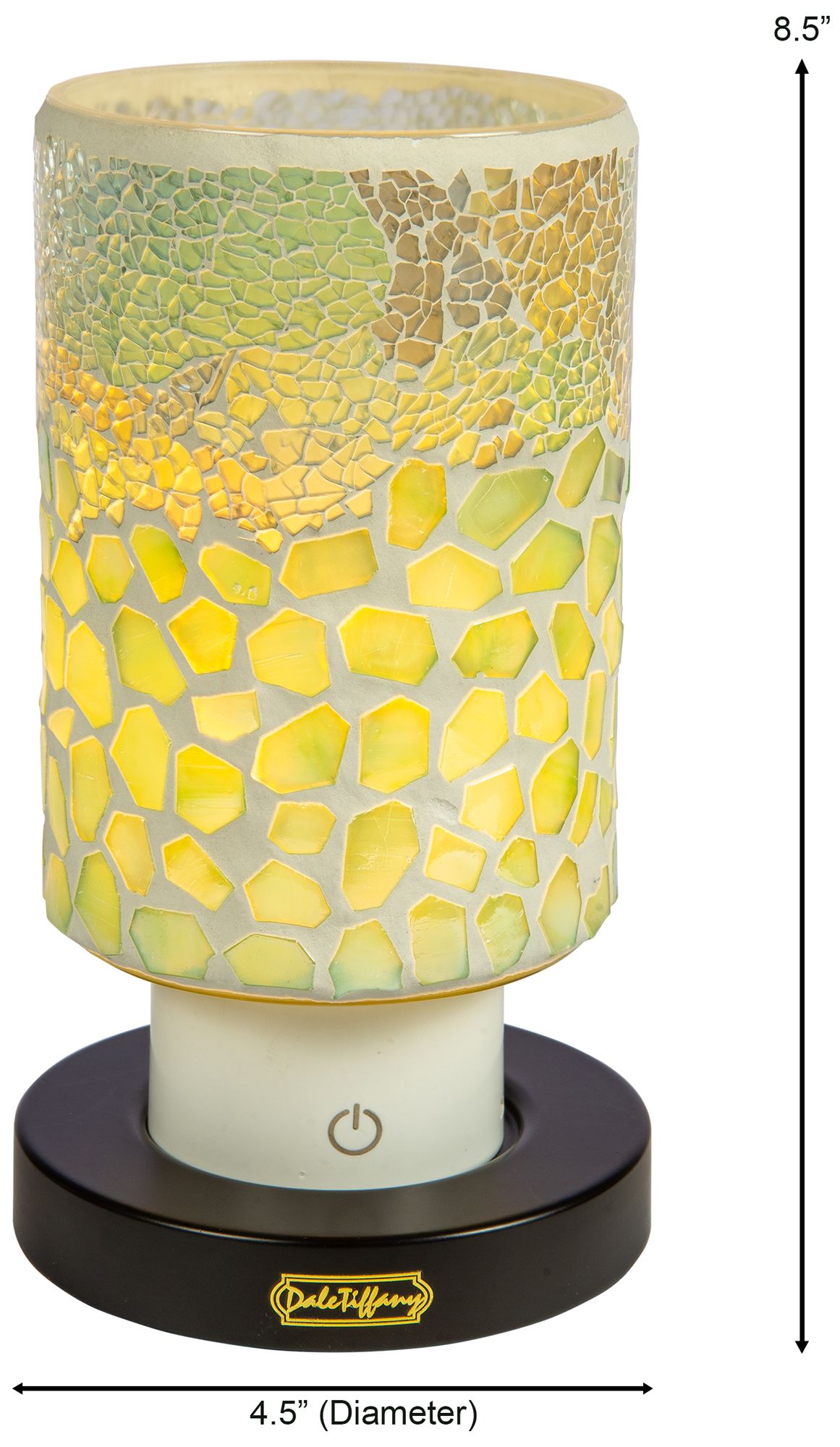 Image 3 Dale Tiffany 8.5" Tall Alps Green Uplight Cordless Mosaic Accent Lamp more views