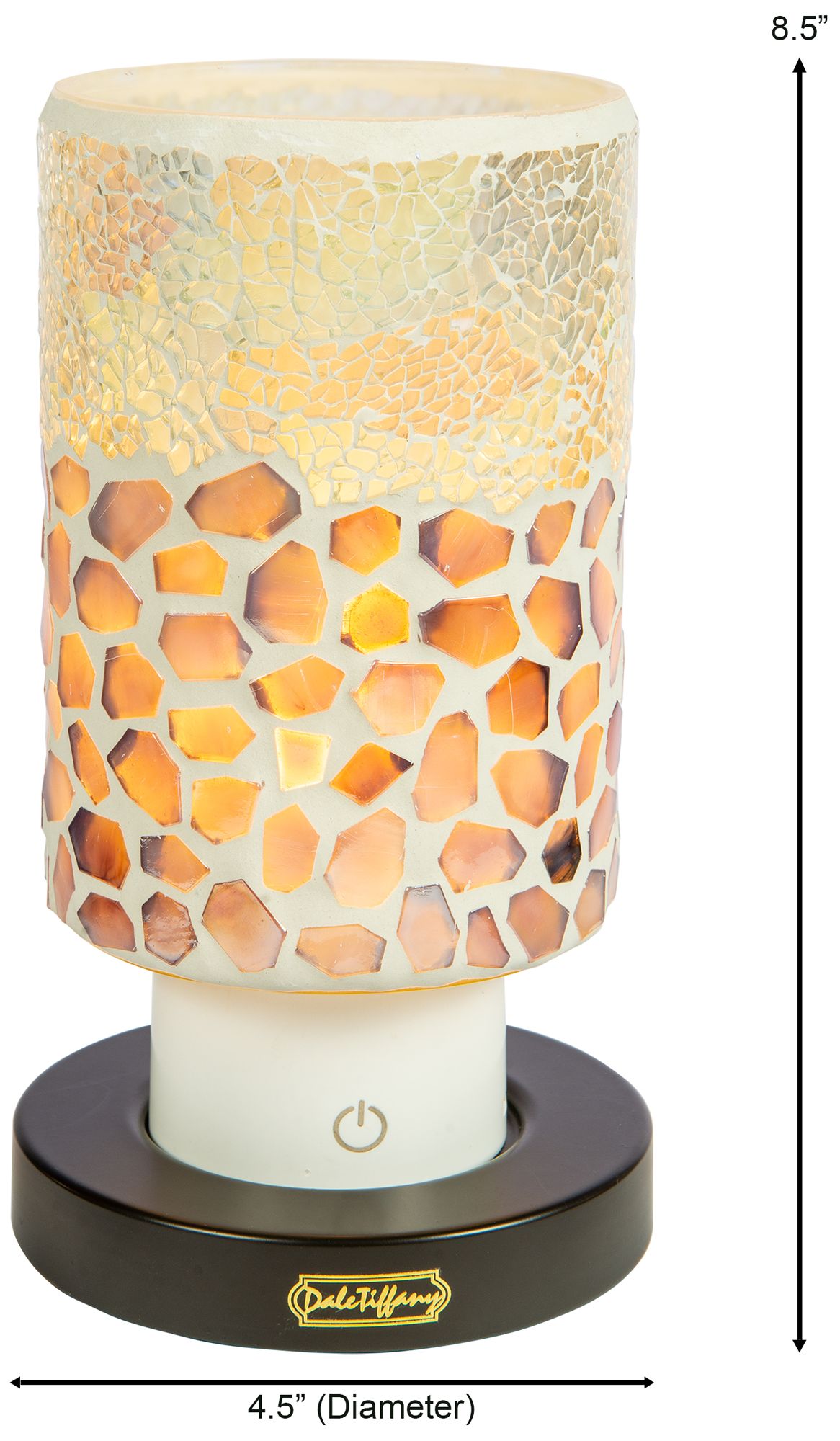 Image 3 Dale Tiffany 8.5" Tall Alps Purple Uplight Cordless Mosaic Accent Lamp more views